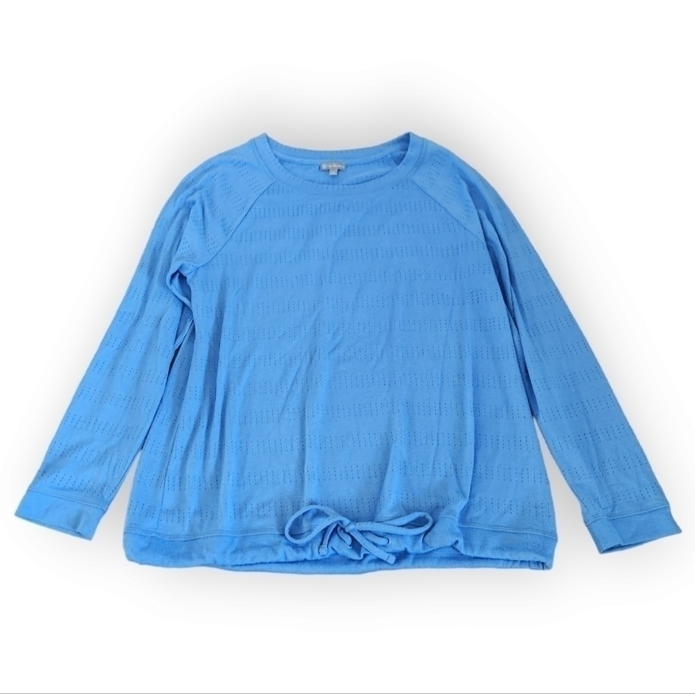 T By Talbots Pointelle Stripe Raglan Pullover Pet… - image 4